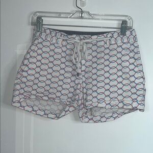 Nautica Red and Blue Athletic Shorts with Modern Design